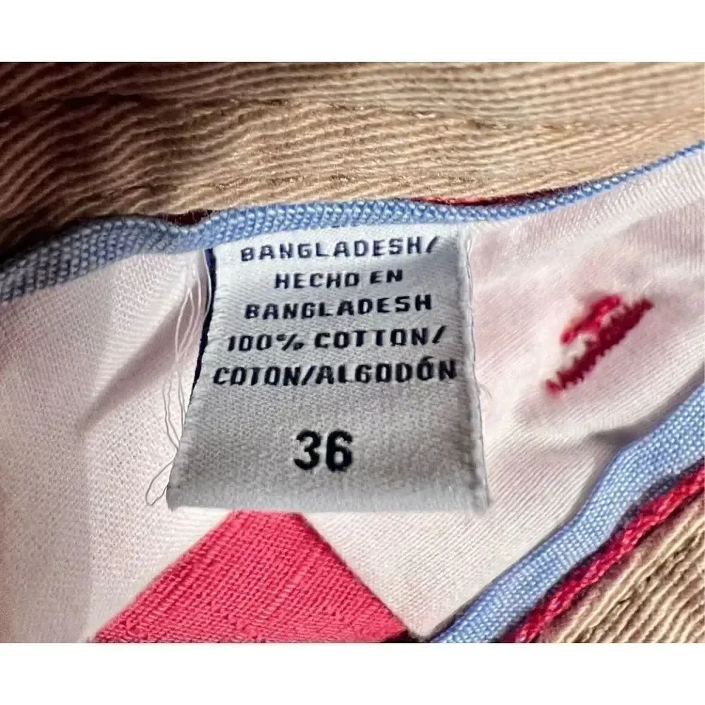 Izod Saltwater Cargo Shorts Mens 36 X 10.5 Salmon Cotton Ripstop